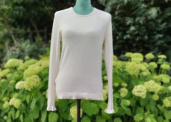 Kremowy beżowy sweter Mango L 40 wiskoza bluzka top dzianina