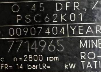 Brueninghaus A10V O 45 DFR /31R-PSC62K01 ( R910907404 ; 00907404 ) Pompa