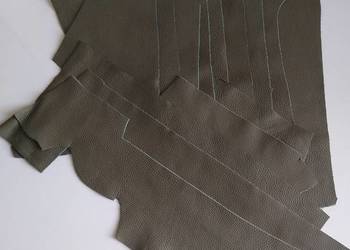 Skóra (590 g) Licowa Włoska Duże, średnie i małe kawałki Zielony Khaki