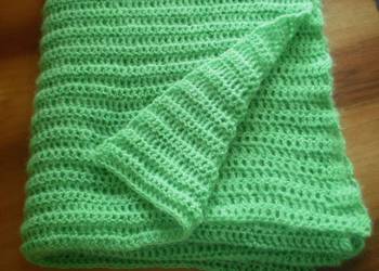 Zielony ,szeroki szal. Handmade