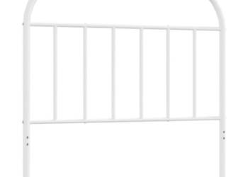 Metalowe wezgłowie białe 100 cm WM-353713