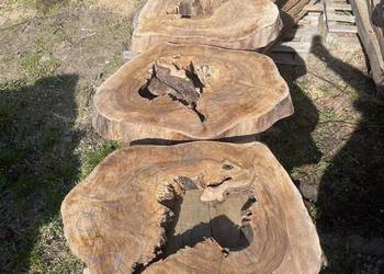 Plaster jesion orzech stolik kawowy live edge