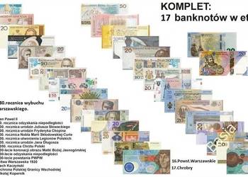 Chrzest Komunia Ślub Wesele Kompletny Zestaw 17 Banknoty Długosz 1050 Chrob
