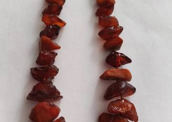 Naszyjnik bursztyn surowy Vintage