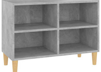 Szafka TV z drewnianymi nóżkami szarość betonu 695x30x50 cm WM-805927