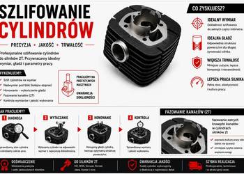 Szlif cylindra, honowanie, regenercja wału WSK WFM SHL MZ JAWA CZ Komar Rom