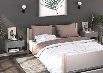 vidaXL Wisząca szafka nocna, szarość betonu(SKU810961) vidaXL Wisząca szafka nocna, szarość betonu(SKU810961)