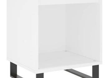 Szafka nocna biała 40x35x50 cm materiał drewnopochodny WM-830732