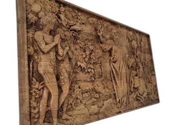 Stworzenie Świata – Nietypowy Obraz z Drewna Dębowego 3D