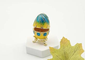 Jajko jajo faberge pojemniki szkatułka zielone styl mandaryński