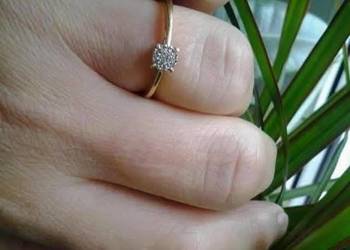 Apart piękny pierścionek złoty 585 z 19 diamentami