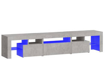 Szafka pod TV z oświetleniem LED szarość betonu 200x365x40 cm WM-3152813