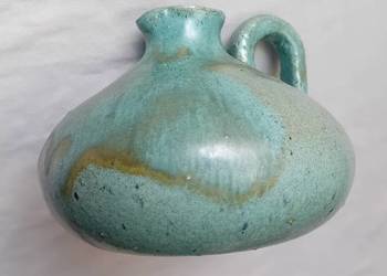 Ceramiczny świecznik, ceramika artystyczna, 1986 r. Sygnowany.