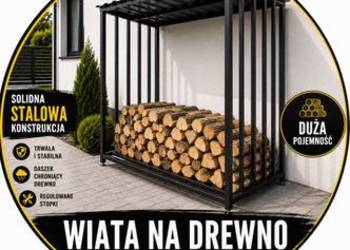 Drewutnia wiata na drewno opałowe solidna cała spawana