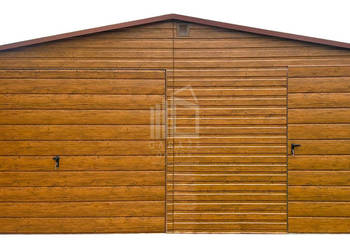 Garaż blaszany 6,2x6m brama uchylna drzwi rynna ID1036