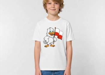 Koszulka dziecięca od Russell Orzełek z flagą Polski – styl bajkowy