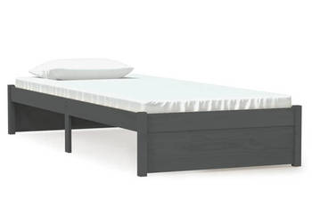 Rama łóżka szara lite drewno pojedyncza 75x190 cm WM-814911