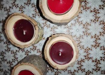 Świecznik drewniany