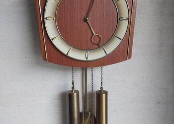 118 Stary zegar ścienny Brixon wagowy łańcuchowy lata 70te film gongu