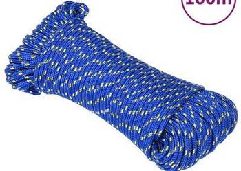 vidaXL Linka żeglarska, niebieska, 3 mm, 100 m, polipropylen（sku152430）