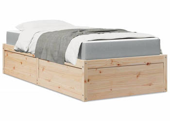 Łóżko z materacem lite drewno sosnowe 100x200 cm WM-3281940