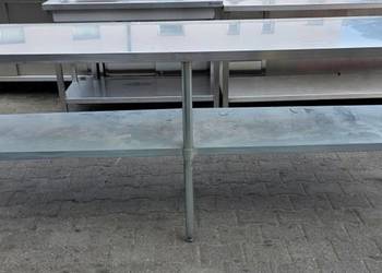 Stół Gastronomiczny Centralny z Półką - 244/70/90 cm - M.1696 N