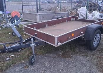 Przyczepa dmc 1000 kg Westfalia platforma burty 245x140 cm zarejestrowana