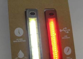 Zestaw Lampek Oświetlenie LED USB Knog Przód -Tył. Polecam.