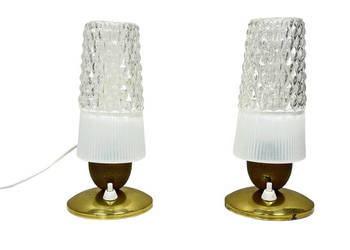 Para lampek nocnych Elektro-Rausendorf Bautzen Niemcy lata 70. – vintage