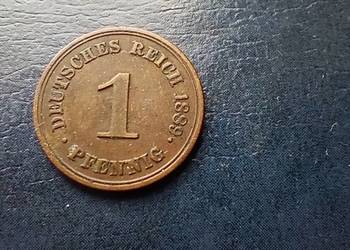 Stare monety 1 fenig 1889 E Niemcy