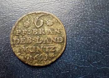 Stare monety 6 fenig 1691 Niemcy srebro