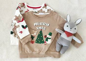 Bluza niemowlęca So Cute 74 bawełna Boże Narodzenie Święta Christmas 2 pack