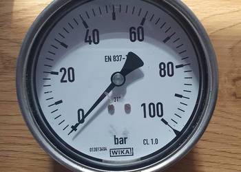 Manometr 0-100 bar Wika stal nierdzewna