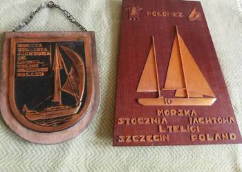 Plakiety pamiątkowe jacht "Polonez" Morska Stocznia Jachtowa Szczecin PRL