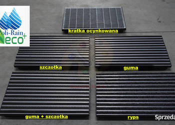Wycieraczka 40x60cm - Kratka ocynkowana, Guma, Szczotka Ryps