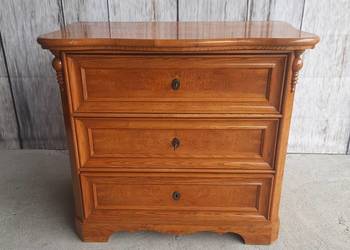 stylowa drewniana komoda z szufladami - wysoki połysk / 192