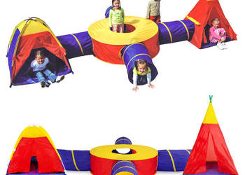 Zestaw namiotów dla dzieci 7w1 domki + 4 tunele IPLAY