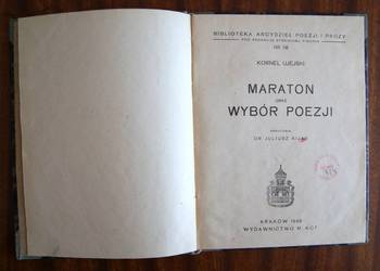 Kornel Ujejski - Maraton oraz Wybór poezji - 1948