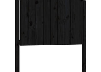 Wezgłowie łóżka czarne 96x4x110 cm lite drewno sosnowe WM-818454
