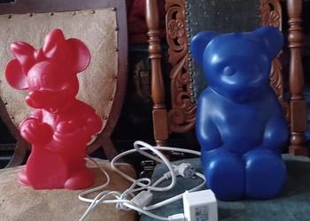 LUMIBAR I MINNIE DISNEY MYSZKA LAMPKI VINTAGE GERMANY OBIE SPRAWNE
