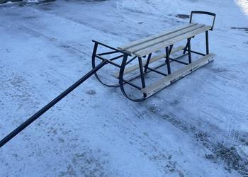 Duże masywne sanie sanki kuligowe na 3-4 osoby do quada ciągnika auta