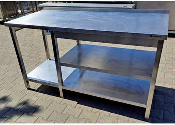 Stół Gastronomiczny z 2ma Półkami - 160/70/85 cm - M.1649.N.