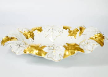 SCHERHOLZ wyjątkowa patera porcelanowa kwiaty liście SCHERHOLZ wyjątkowa patera porcelanowa kwiaty liście