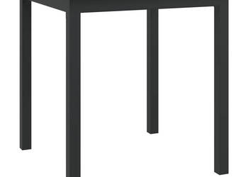 Stół ogrodowy czarny 80x80x74 cm aluminium i szkło WM-312200
