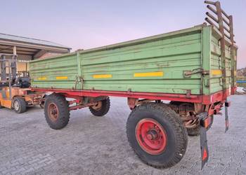 Masywna PRZYCZEPA 2.30 x 5.10 x 0.80m / stalowe burty / hamulce