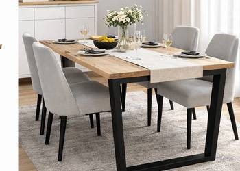 Stół egger dab Halifax 120x80 loft industrial designerski nowoczesny metal