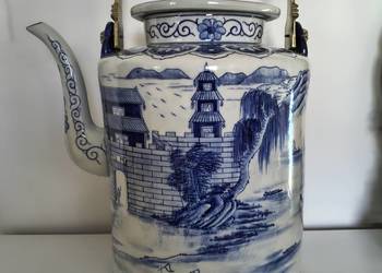 Dzban dekoracyjny porcelit wypalany szkliwiony