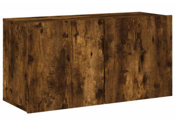 Ścienna szafka TV przydymiony dąb 80x30x41 cm WM-836960