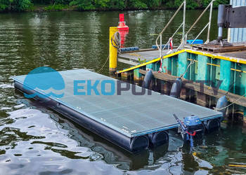 Pomost pływający, platforma pływająca, ponton 6x2,4m, krata stalowa