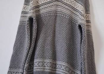 Wełniany męski sweter norweski wzór 36 S Nills Sundström